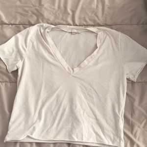DON’T ASK WHY CROPPED WHITE TEE